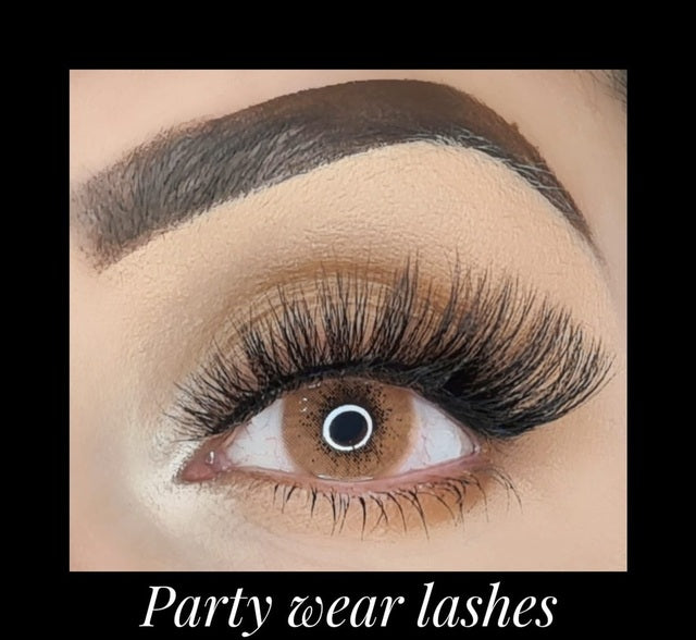 Party Wear 3 Pairs Vegan Eyelashes - MuaShamaila