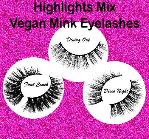 Highlights Mix 3 Pairs Vegan Eyelashes