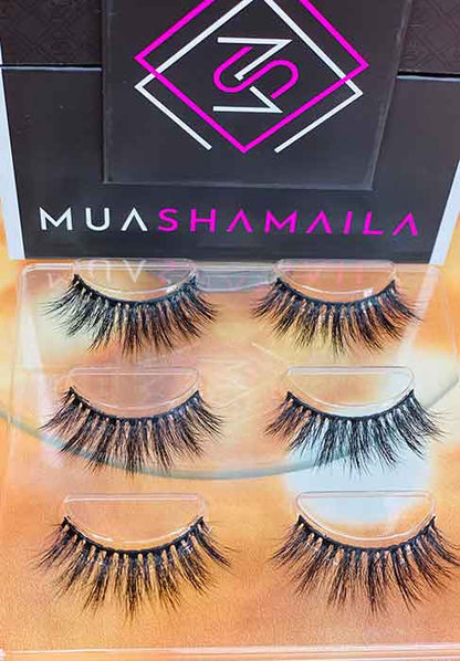 Night Out 3 Pairs Vegan Eyelashes - MuaShamaila