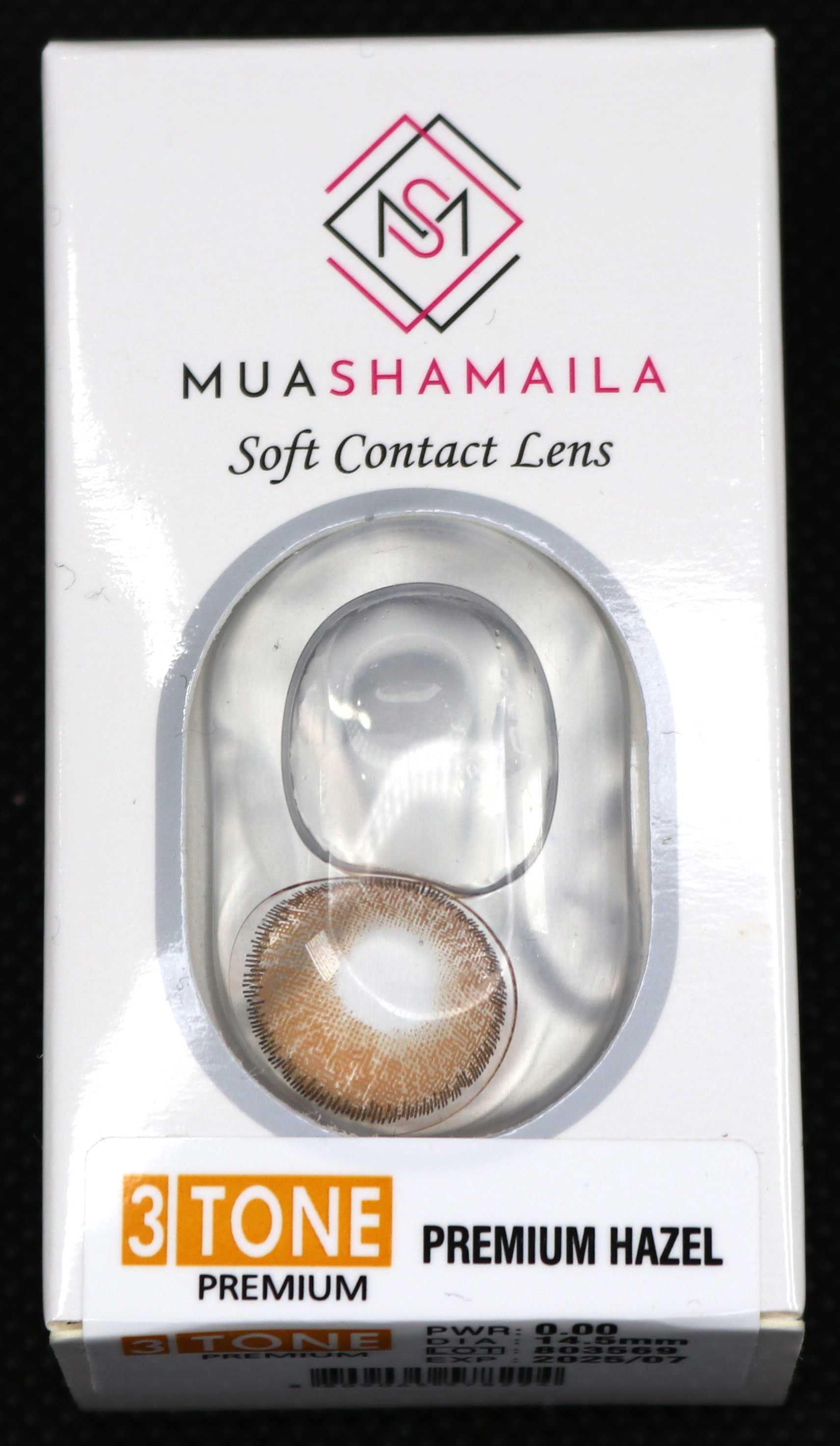 Premium Hazel Cosmetic YEARLY Coloured Contact Lenses - MuaShamaila