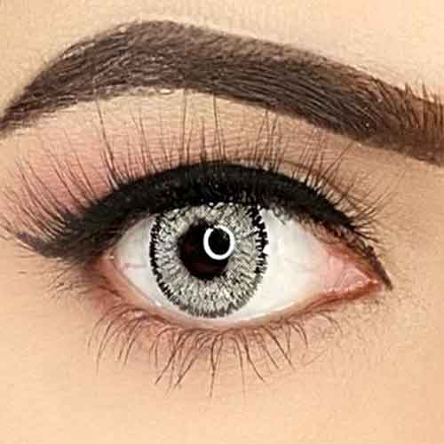 Satin Gray YEARLY Cosmetic Coloured Contact Lenses - MuaShamaila