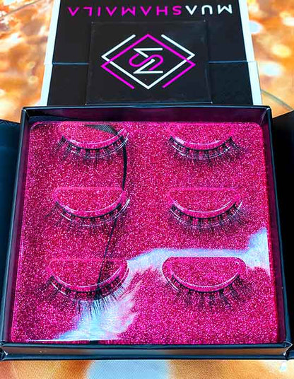 Window Shopping 3 Pairs Vegan Eyelashes - MuaShamaila